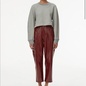 TIBI FAUX LEATHER CARGO PANTS